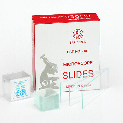 Amscope 72 Blank Microscope Slides With 100 Square Cover Slips
