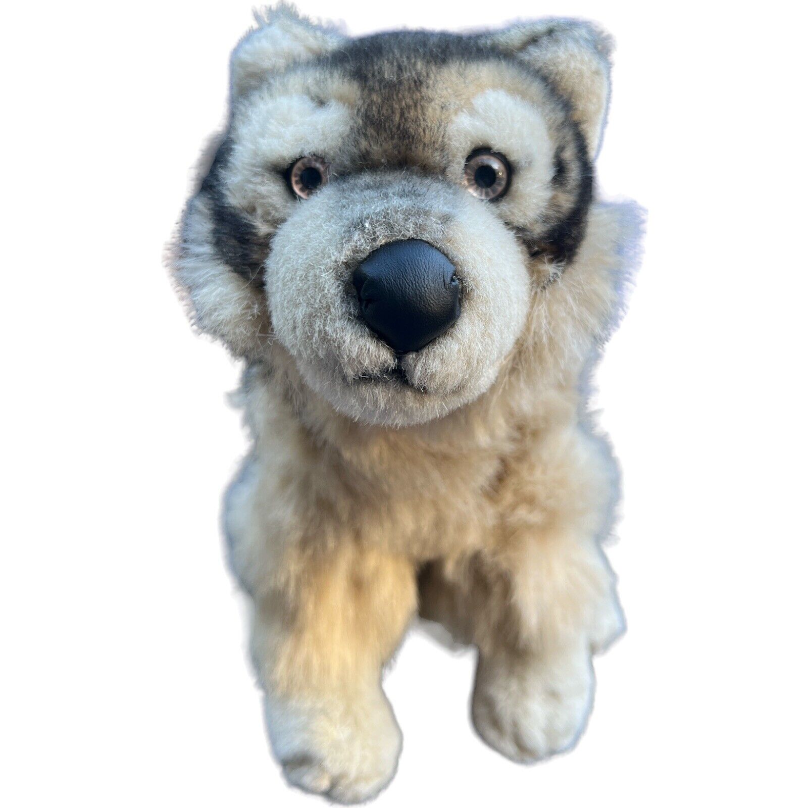 Jaag Plush Wolf Coyote Gray Brown Black Dog 10" Tall 2011