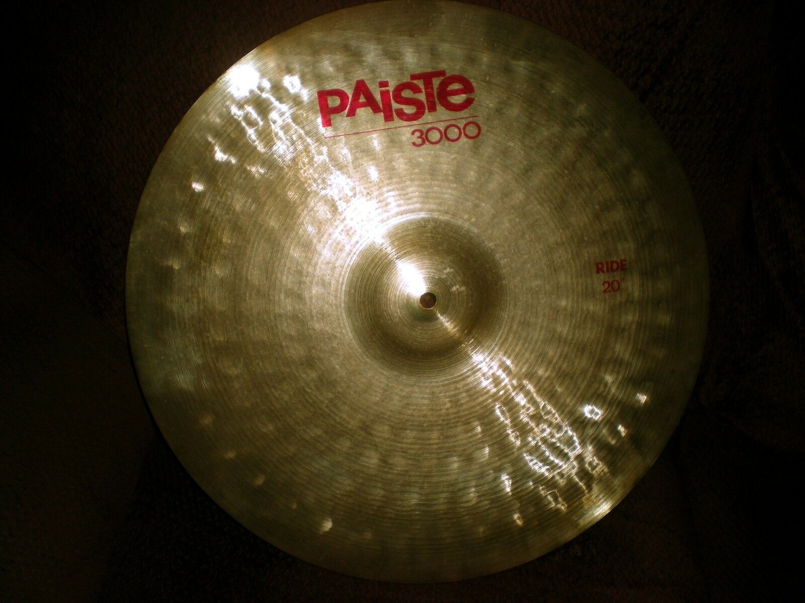 Paiste 3000 Vintage Ride Cymbal, 20" Rare, Great Bell, Made In Switzerland 1987