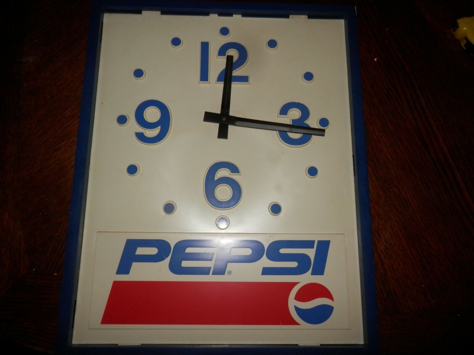 Pepsi Wall Clock Vintage - Displayed In Daytona Beach Bar- Working 14 X 18"