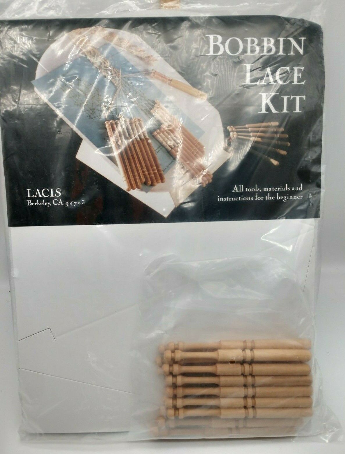 Lacis Bobbin Lace Kit Unopened Bag Tools Materials And Instruction For Beginners