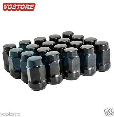 (20) 14x1.5 Black Lug Nuts For Dodge Magnum Charger Chevy Chrysler 300 Wheels